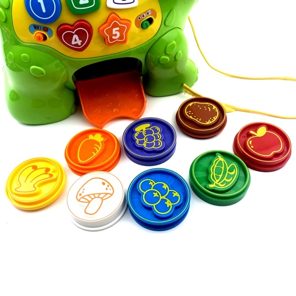 VTech Chomp & Count Dino Toys Sounds Coins Tokens Talking Baby Toddler Learning - Picture 4 of 7